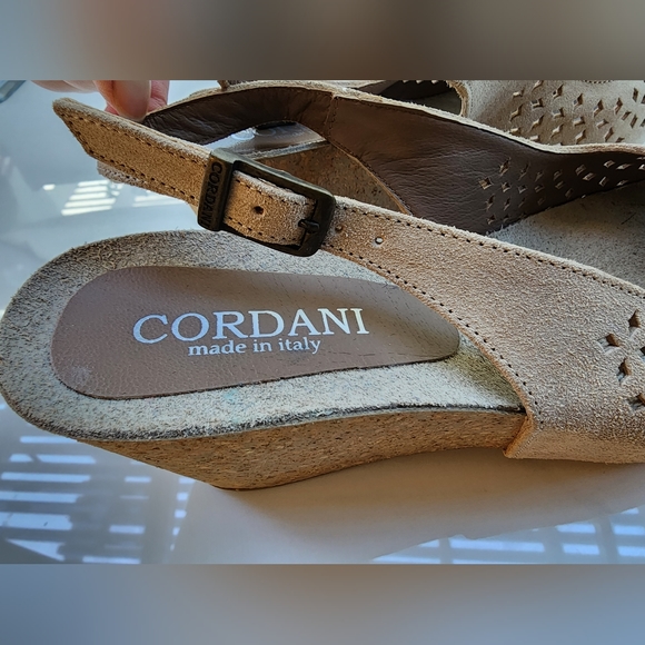 Cordani Italy Tan Suede Leather Cork Wedge size 40 US 8.5 - Picture 14 of 15